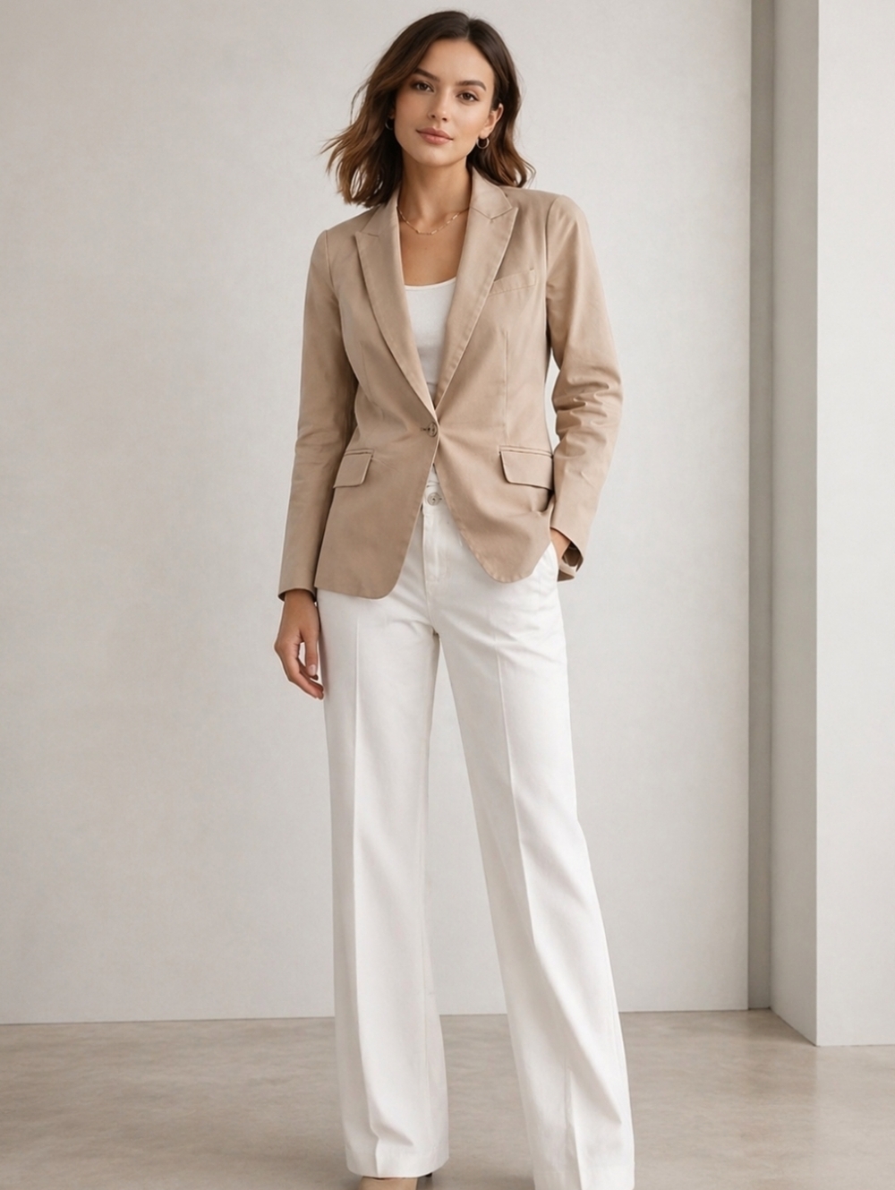 ⭐️ Host Pick⭐️ Club Monaco | Neutral Beige Cotton Blazer
